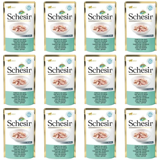SCHESIR Tuňák s mořskou pražmou 12x50g