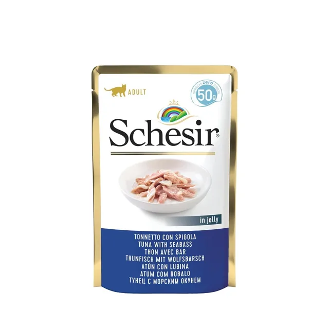 SCHESIR Tuňák s okounem doplňkové krmivo pro kočky 50 g