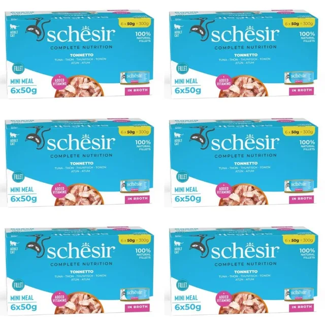 SCHESIR Tuňák ve vývaru pro kočky 36x50 g