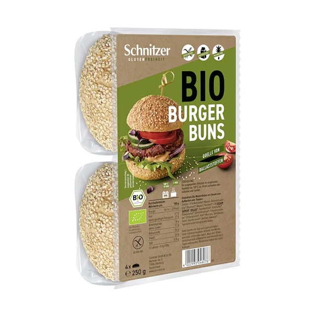 SCHNITZER Housky na burger bezlepkové BIO 250 g
