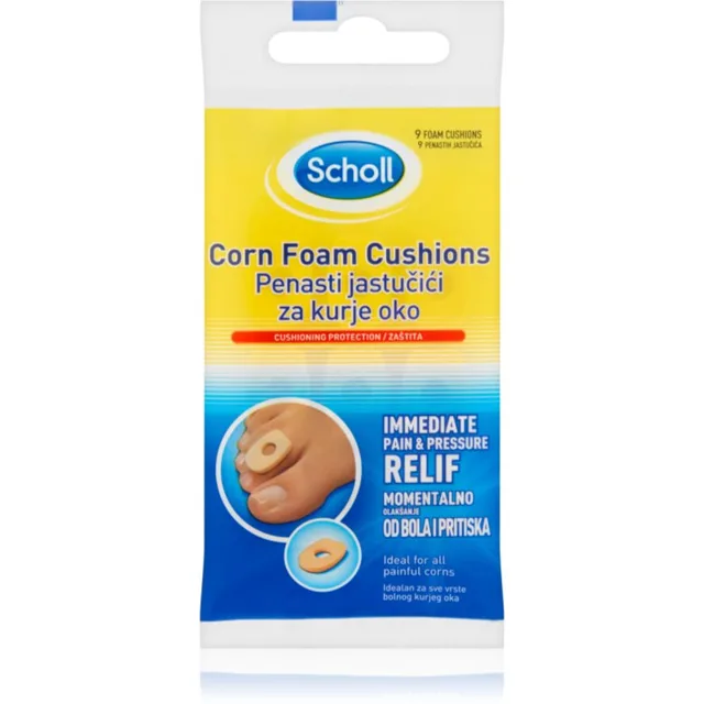 Scholl Corn Foam Cushions ochranný polštářek na kuří oka a mozoly 9 ks