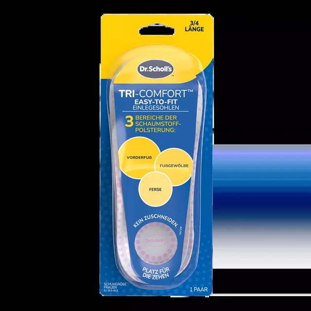 Scholl Vložky do bot Tri-Comfort Insoles 1 pár Small