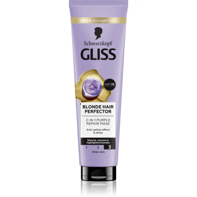 Schwarzkopf Gliss Blonde Hair Perfector regenerační maska na vlasy pro zesvětlené nebo melírované vlasy 150 ml
