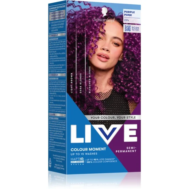 Schwarzkopf LIVE Colour Moment semipermanentní barva na vlasy odstín 094 Purple Punk 50 ml