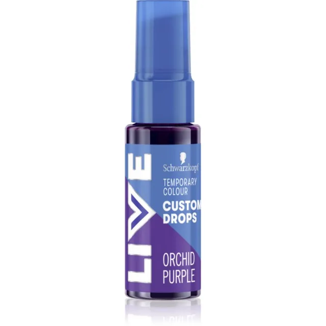 Schwarzkopf LIVE Drops smývatelný barevný stín odstín Fialová orchidej 30 ml