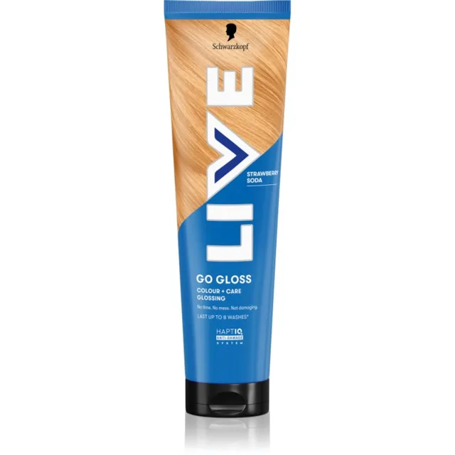 Schwarzkopf LIVE Go Gloss vyživující tónovací maska na vlasy odstín Strawberry Soda 150 ml