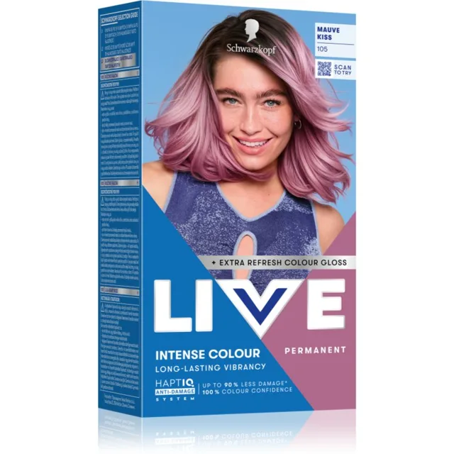 Schwarzkopf LIVE Intense Colour permanentní barva na vlasy odstín 105 Mauve Kiss 1 ks