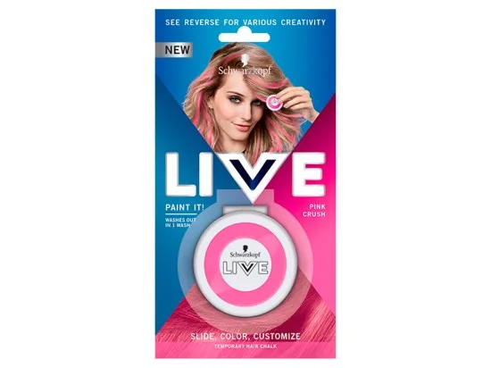 Schwarzkopf Live Paint It! smývatelná křída na vlasy Pink Crush