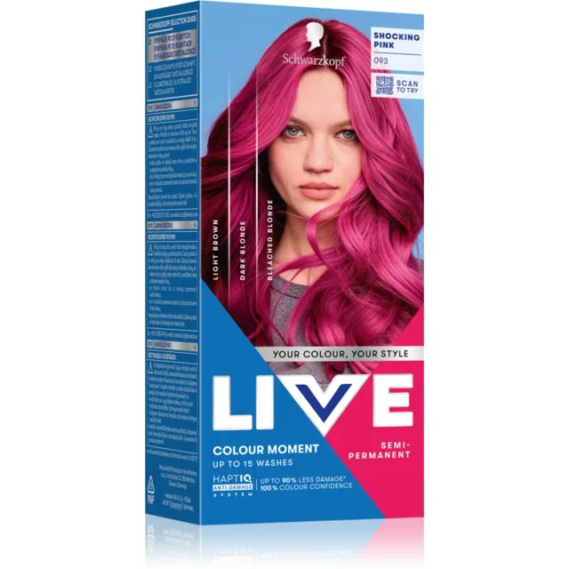 Schwarzkopf LIVE Ultra Brights or Pastel semipermanentní barva na vlasy odstín 093 Shocking Pink 1 ks