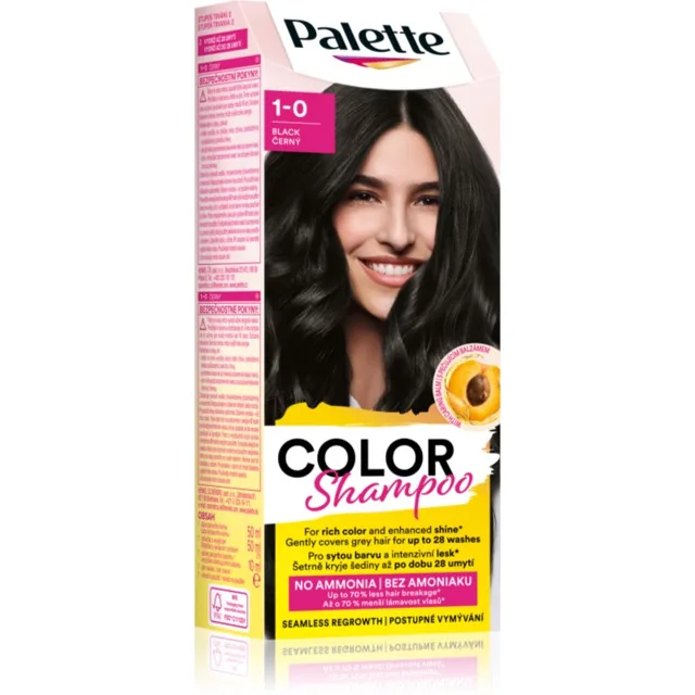 Schwarzkopf Palette Color Shampoo tónovací šampon odstín 1-0 (113) Black 50 ml