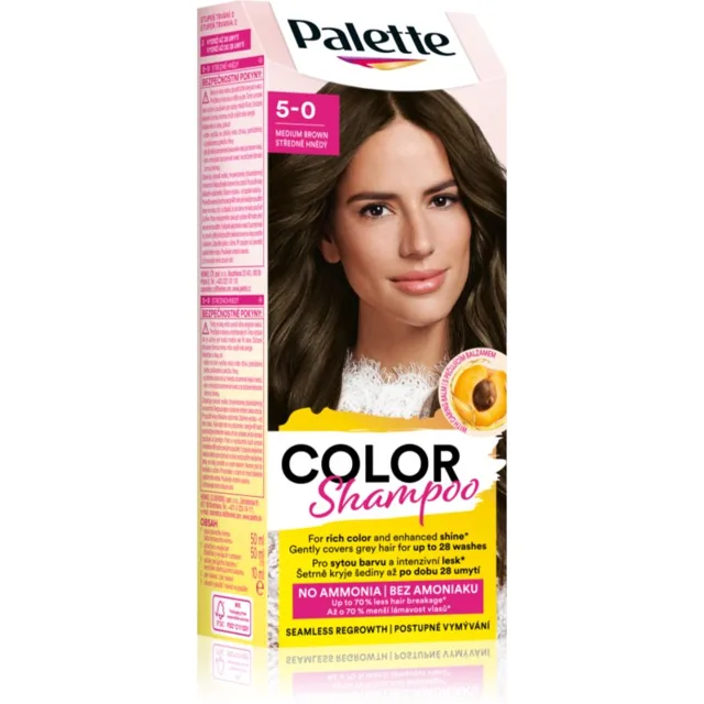 Schwarzkopf Palette Color Shampoo tónovací šampon odstín 5-0 Medium Brown 50 ml