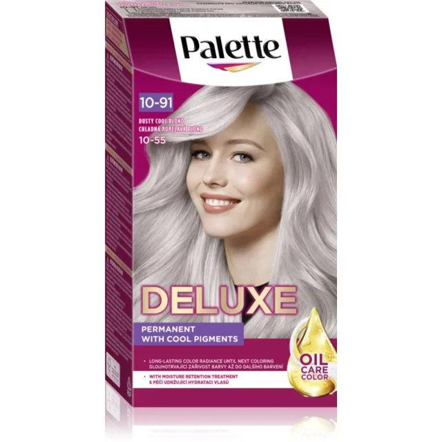 Schwarzkopf Palette Deluxe permanentní barva na vlasy odstín 10-91 Chladná Popelavá Blond 1 ks