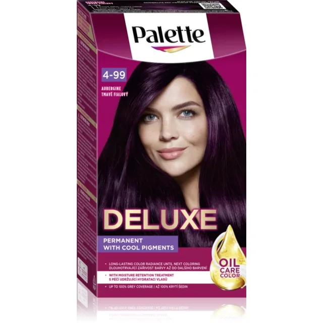 Schwarzkopf Palette Deluxe permanentní barva na vlasy odstín 4-99 Tmavě fialový 1 ks