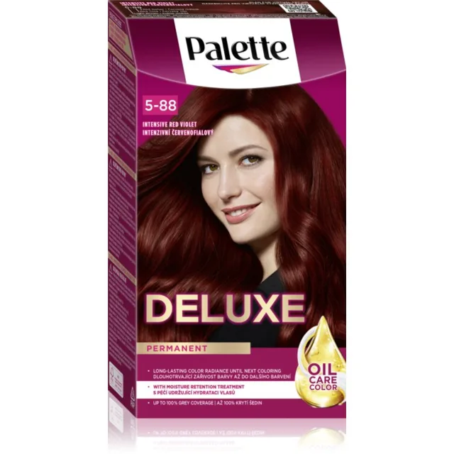 Schwarzkopf Palette Deluxe permanentní barva na vlasy odstín 5-88 Intenzivní Červenofialový 1 ks