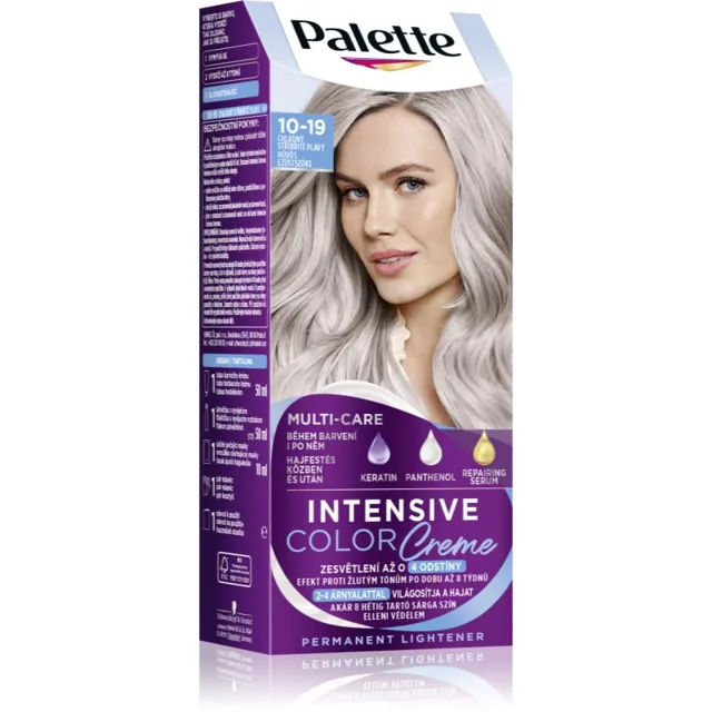 Schwarzkopf Palette Intensive Color Creme permanentní barva na vlasy odstín 10-19 Cool Silver Blonde 1 ks
