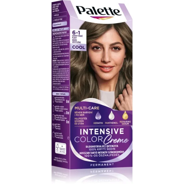 Schwarzkopf Palette Intensive Color Creme permanentní barva na vlasy odstín 6-1 Cool Dark Blonde 1 ks