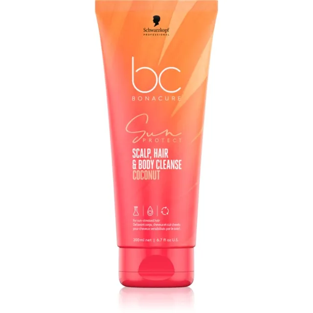 Schwarzkopf Professional BC Bonacure Sun Protect Scalp, Hair & Body Cleanse sprchový gel 2 v 1 200 ml