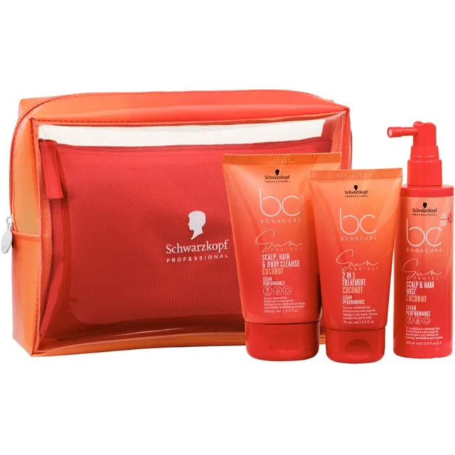 Schwarzkopf Professional BC Bonacure Sun Protect Sun Bag cestovní sada pro vlasy namáhané sluncem 1 ks