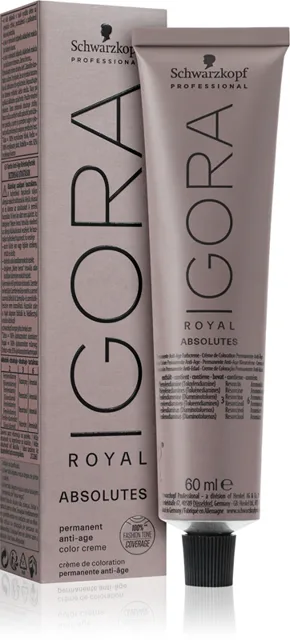 Schwarzkopf Professional Igora Royal Absolutes Permanent Anti‑Age Color Cream 7‑60, 60 ml