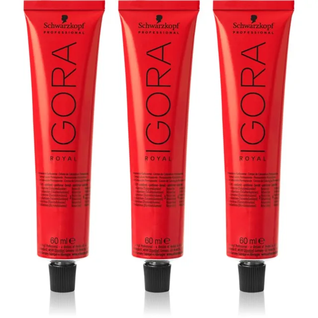 Schwarzkopf Professional IGORA Royal barva na vlasy výhodné balení odstín 7-0 Medium Blonde Natural 3x60 ml
