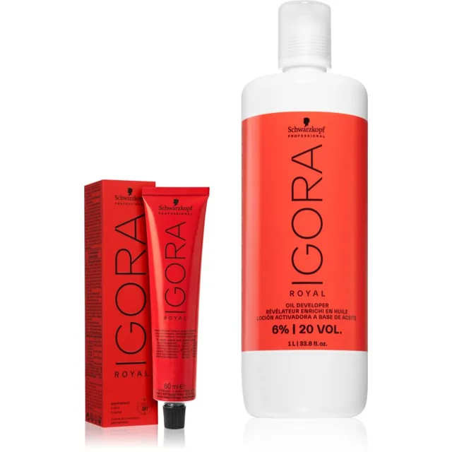 Schwarzkopf Professional IGORA Royal sada při barvení vlasů odstín 5-0