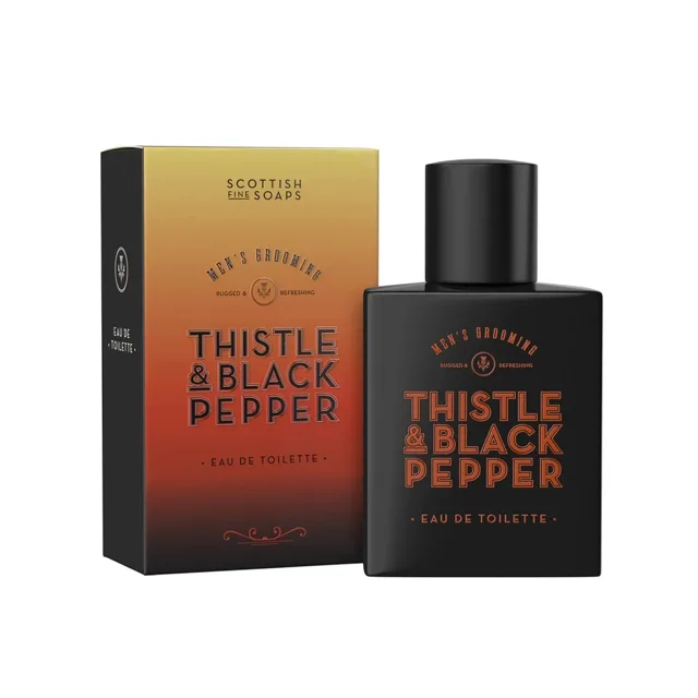 Scottish fine soaps Černý pepř &amp; Ostropestřec toaletní voda pánská 50 ml