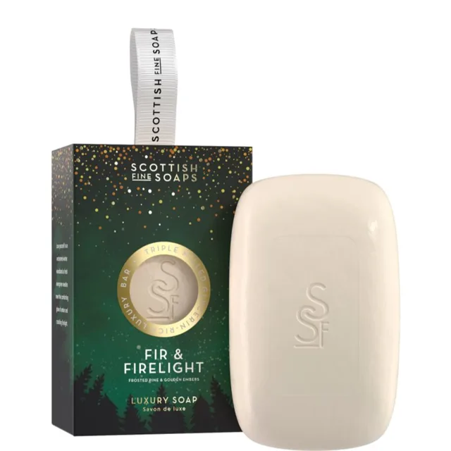 Scottish Fine Soaps Fir & Firelight tuhé mýdlo v krabičce 150 g