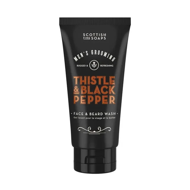 Scottish Fine Soaps Thistle and Black Pepper mycí gel na obličej a vousy 150ml