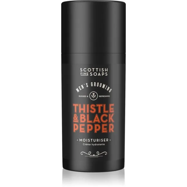 Scottish Fine Soaps Thistle & Black Pepper hydratační krém na obličej pro muže 100 ml