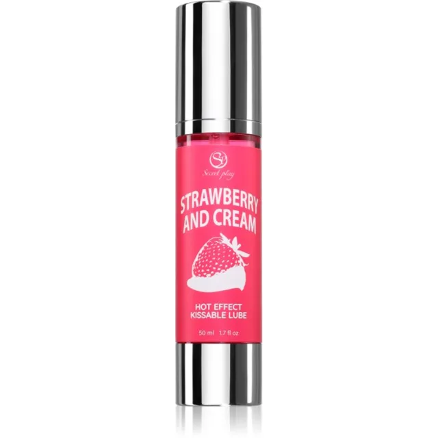Secret play Hot Effect Strawberry with Cream lubrikační gel s příchutí Strawberry with Cream 50 ml