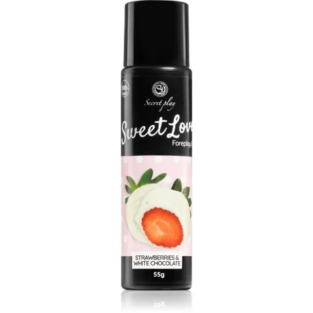 Secret play Sweet Love lubrikační gel s příchutí Strawberry and White Chocolate 55 g