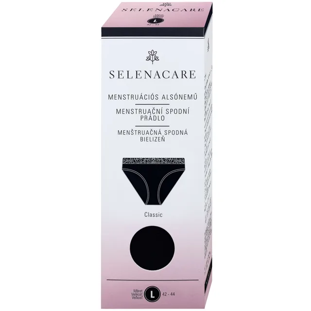 SELENA SELENACARE menstruační kalhotky Classic černé, 1 ks Velikost: L