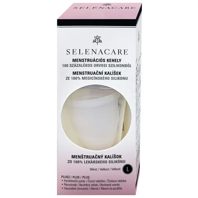 SELENA SELENACARE menstruační kalíšek transparent, 1 ks Velikost: L