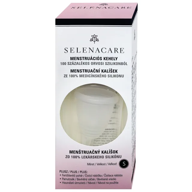 SELENA SELENACARE menstruační kalíšek transparent, 1 ks Velikost: S
