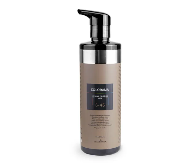 Semi-permanentní regenerační maska Kléral System Colorama 6.46 - 500 ml, tmavší čokoládová blond (CM6.46) + dárek zdarma