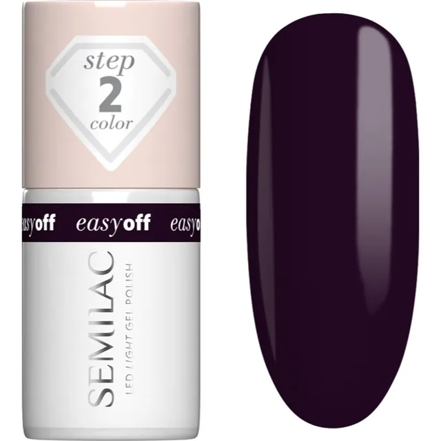 Semilac Easy Off Step 2 gelový lak na nehty s použitím UV/LED lampy odstín Berry On Top 7 ml