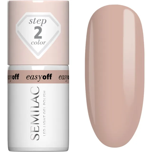 Semilac Easy Off Step 2 gelový lak na nehty s použitím UV/LED lampy odstín Caffe Frappe 7 ml