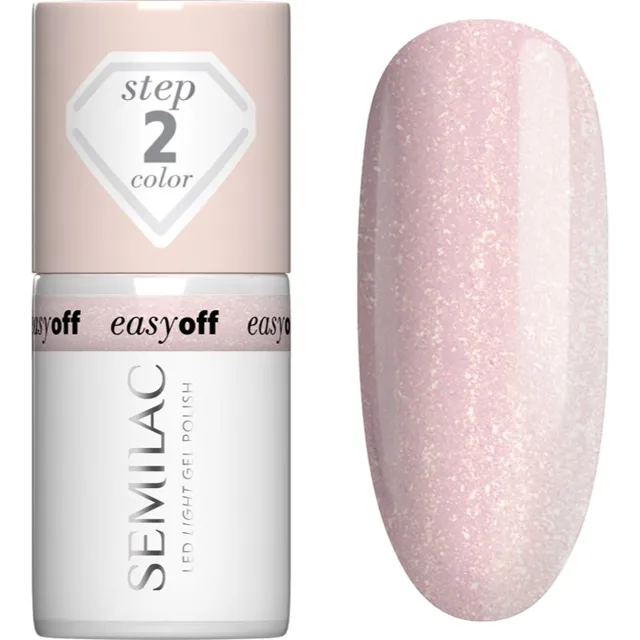 Semilac Easy Off Step 2 gelový lak na nehty s použitím UV/LED lampy odstín Glazed Milk 7 ml