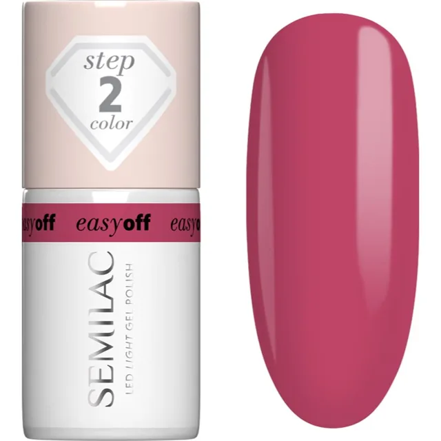 Semilac Easy Off Step 2 gelový lak na nehty s použitím UV/LED lampy odstín Pink Coral 7 ml