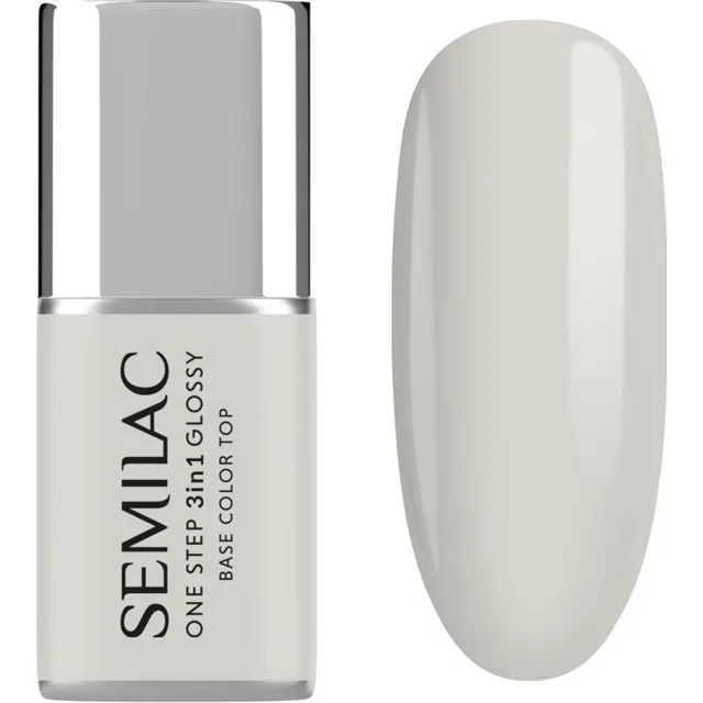 Semilac One Step 3in1 Glossy gelový lak na nehty odstín 110 The White 7 ml