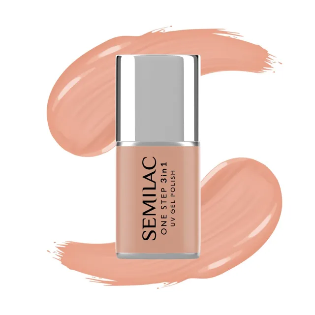 Semilac One Step Hybrid 3v1 UV gel lak S450 Warmth Peach – broskvový odstín, 7 ml