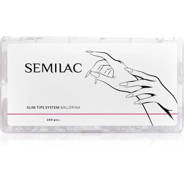 Semilac Slim Tips System umělé nehty typ Ballerina 240 ks