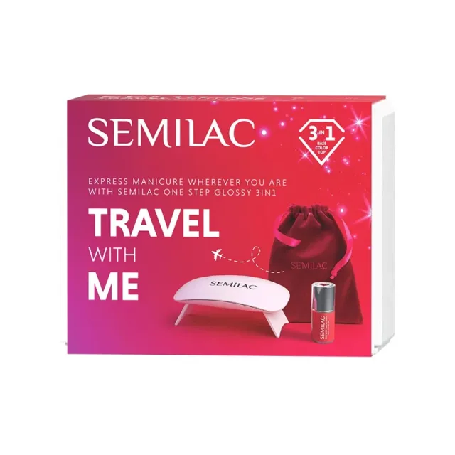 Semilac Travel With Me Set – cestovní sada pro gelovou manikúru
