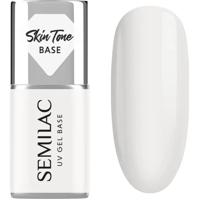Semilac UV Gel Base Skin Tone Base podkladový lak pro gelové nehty odstín Coconut Cream 7 ml