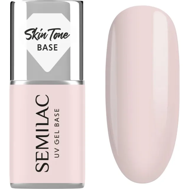 Semilac UV Gel Base Skin Tone Base podkladový lak pro gelové nehty odstín Écru 7 ml