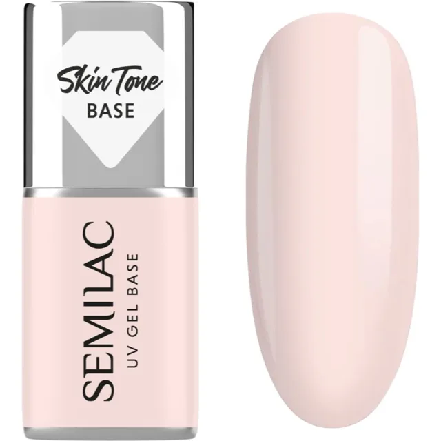 Semilac UV Gel Base Skin Tone Base podkladový lak pro gelové nehty odstín Rose Beige 7 ml