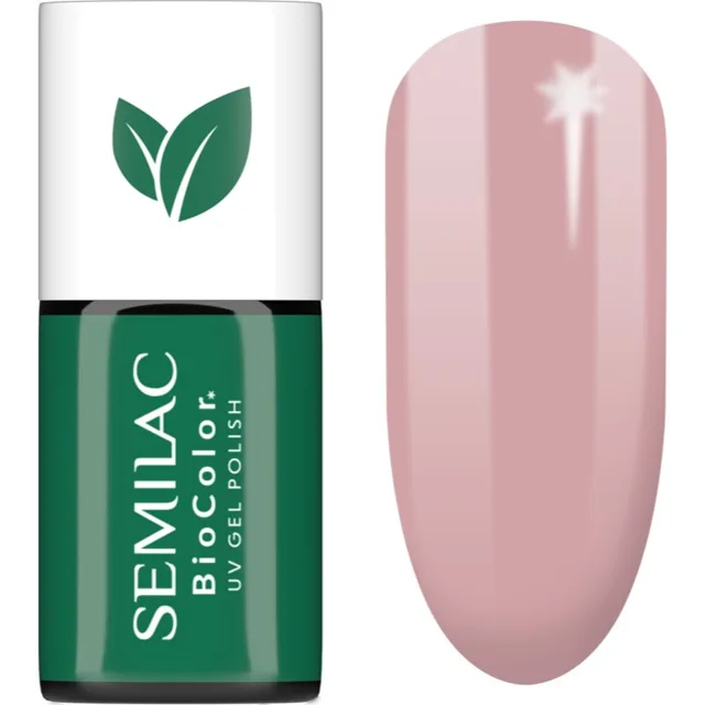 Semilac UV Hybrid BioColor gelový lak na nehty s použitím UV/LED lampy odstín 714 Rosy Seashell 7 ml