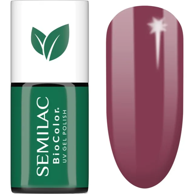 Semilac UV Hybrid BioColor gelový lak na nehty s použitím UV/LED lampy odstín 718 Natural Cyclamen 7 ml