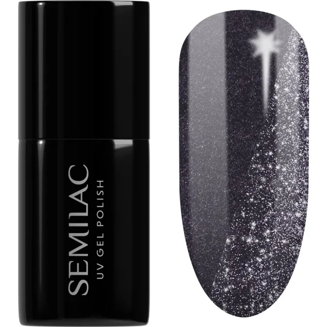 Semilac UV Hybrid Day and Night gelový lak na nehty s použitím UV/LED lampy odstín 399 Dark & Spark 7 ml