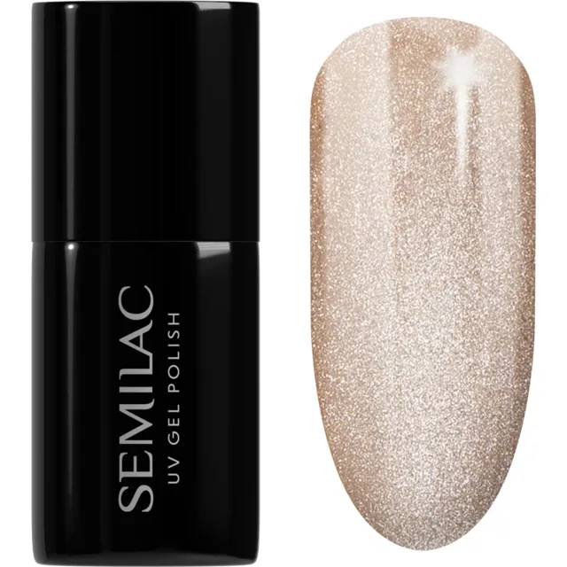 Semilac UV Hybrid Gloss GALA gelový lak na nehty s použitím UV/LED lampy odstín 661 Linen Gloss 7 ml